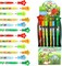 TINYMILLS 24 Pcs Jurassic Dinosaur Stackable Pencil Assortment with Eraser for Party Favors Goodie Bag Stuffers VBS Classroom Rewards Carnival Prize